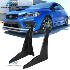 Fits 15-21 Subaru Wrx Sti Cs Style Front Lip Splitters Winglet Pair - Pu