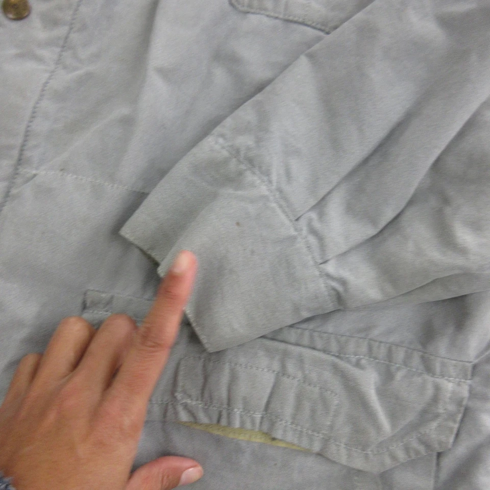 Sierra Designs 60/40 Parka Jacket Mens Large Gray Hooded Field Coat Made USA - Image 4 of 4