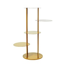 Gold 2.5 ft Round 5 Tier Metal Cake Dessert Display Stand Centerpiece Party Home
