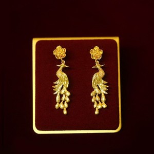 Authentic Phoenix Rising Sacred Gold- Plated Earrings For Spiritual Transformation