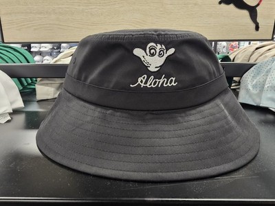 Hawaii Exclusive Malbon Logo Golf Black Premium Shaka Aloha Bucket Hat Cap Nwt