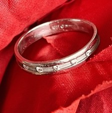 Platinum B&N Diamond Wedding Ring. Quality & Beautiful Diamond Band Size K