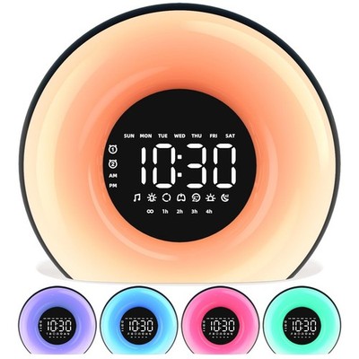 OrangeLight Wake Up Light Sunrise Alarm Clock with Sunset Black 