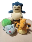 Rare Vintage 1999 Pokémon Plush Lot Nintendo Snorlax Charizard Bulbasaur .