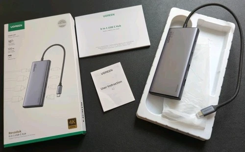 UGREEN Revodok Pro 308 USB C Hub 3xDisplay 2x4K HDMI 1xDP 10Gbps USB-A&C 100W PD