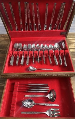Lot Of 104 Pc Oneida SPANADA Premier Stainless Flatware MCM Setting for 16 NEW?