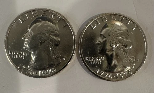 Set Of 2, - 1976-S Bicennintenial Silver Proof  Quarters
