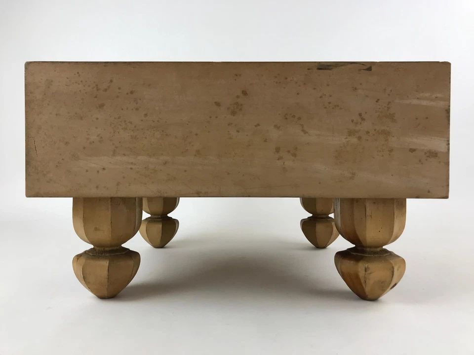 Japanese Wooden Go Board Vtg Igo Game Table Goban Leg Heso 19X19 Grid GB86 - Image 3 of 4