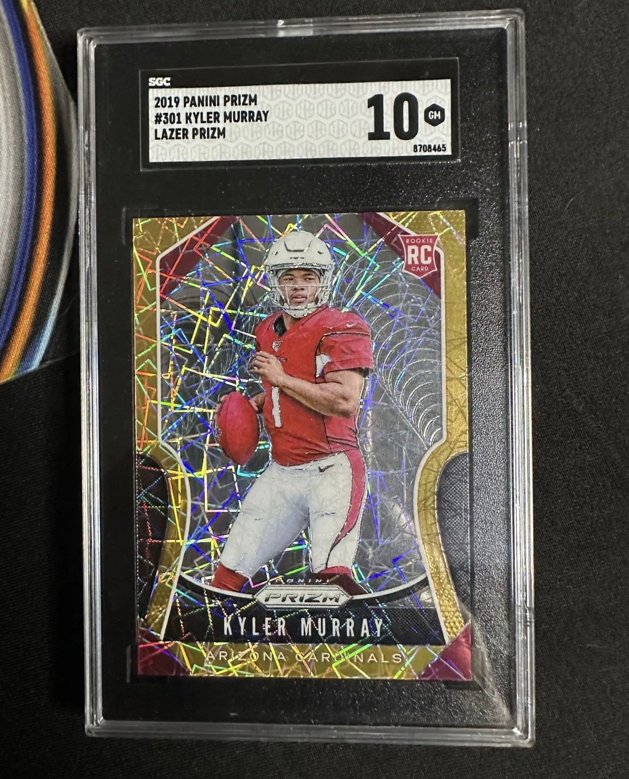 2019 PANINI PRIZM KYLER MURRAY ROOKIE Rc LAZER PRIZM #301 SGC 10 Gem Cardinals