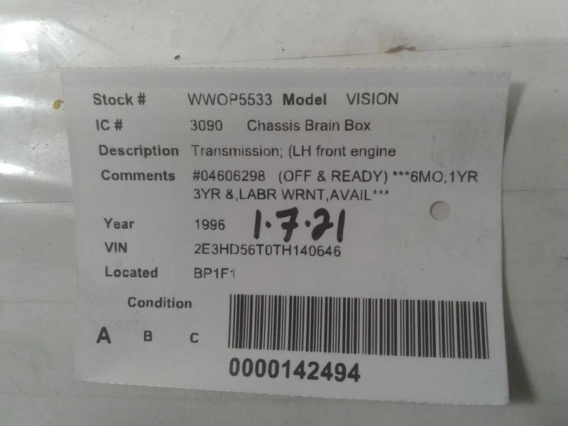 Chasis transmisión ECM compatible con 93-96 CONCORDE 646791 Foto 3 de 3