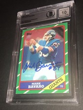 BECKETT 10 GEM MINT AUTO MARK BAVARO SIGNED 1986 TOPPS ROOKIE CARD RC GIANTS 229