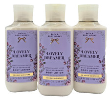 NEW Bath Body Works Lot of 3 Bottles Lovely Dreamer Daily Body Lotion Cream 8