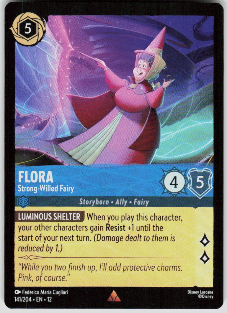 Flora Strong Willed Fairy 141/204 Wilds Unknown Disney Lorcana