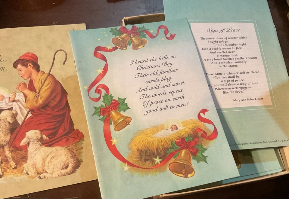 Lot 12 One Dozen Vintage 1978 Guideposts Magazine Christmas Holiday Cards USA  - Image 4 of 4