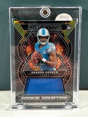 2023 Panini Obsidian Hendon Hooker Rookie Eruption Patch RC /199 Lions
