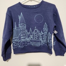 Harry Potter Sweater for Kids Unisex Navy Blue Hogwarts Castle Size Small 7