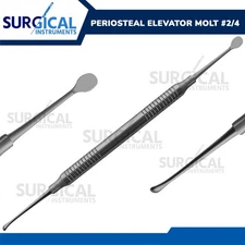 Dental Bone Curette Molt 2/4 Periosteal Elevators Stainless Steel German Grade
