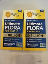 💥DEAL (2 Boxes) RENEW LIFE Ultimate Flora Probiotic 30 Billion 60 Cap FREE SHIP