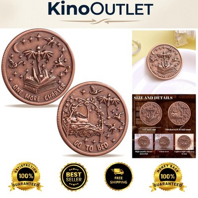 One More Chapter Coin - Unique Copper Flip Decision Maker for Book Lovers