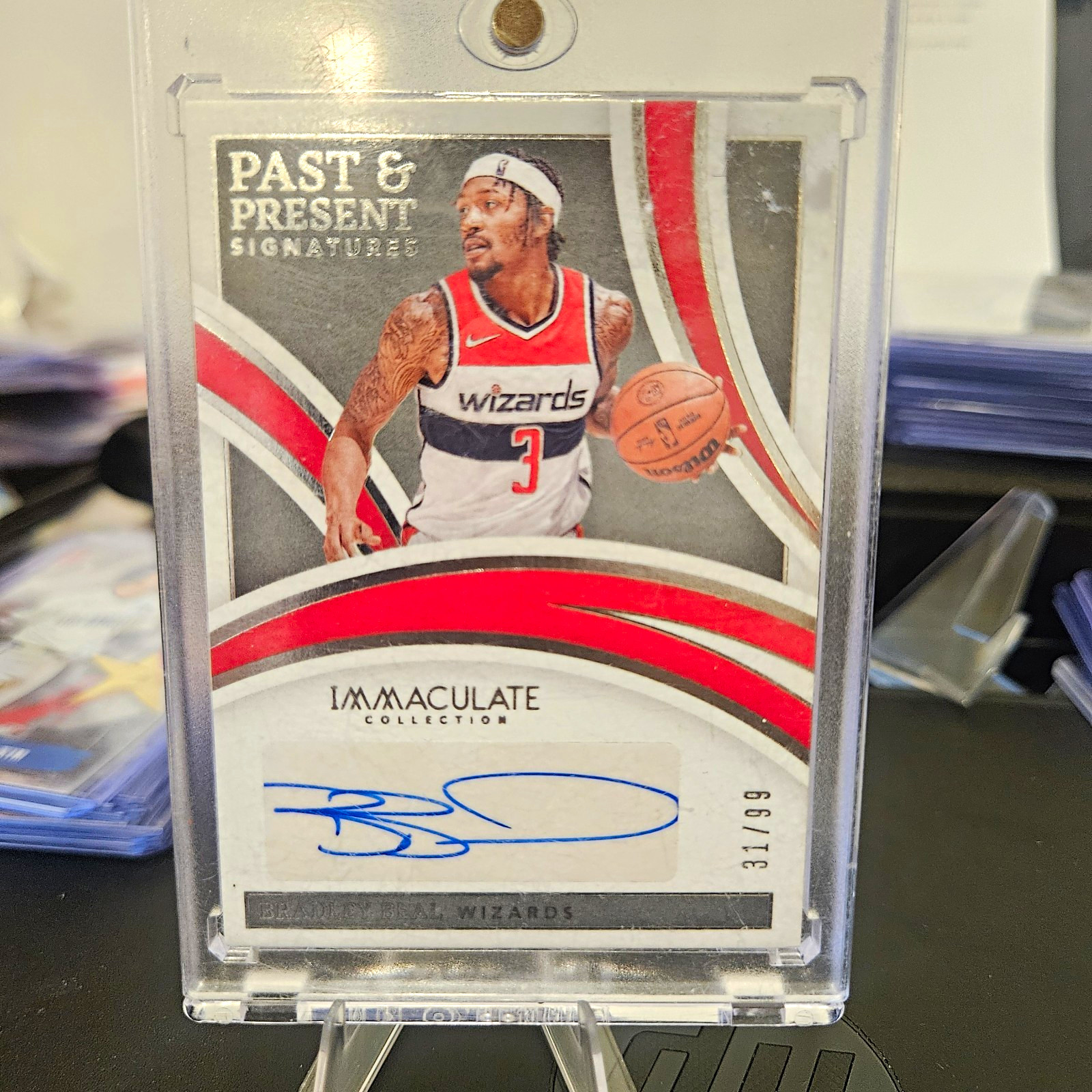 Panini Immaculate 2021-22 Bradley Beal Wizards Past & Present Auto IPP-36 #/99