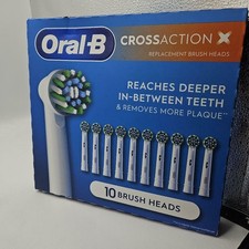 Oral-B CrossAction X Replacement Brush Heads 10 Count Damaged Box
