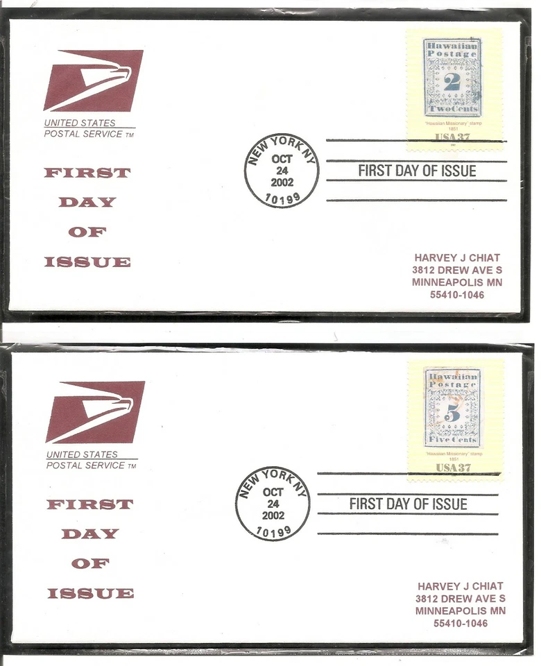 US SC # 3694a-d Hawaiian Missionary Stamps FDC. USPS Covers - Image 2 of 2