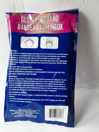 Glow In The Dark Unicorn Tiara / Glow In The Dark Headband By Play Glow - Picture 2 of 2