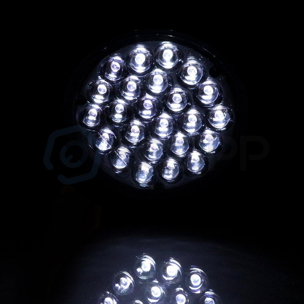 4pcs 4" White Round 24 LED Trailer Truck Side Marker Clearance Lights Tail Lamps