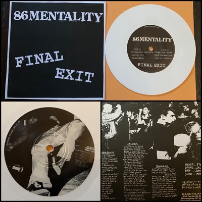 86 MENTALITY Final Exit 7  White Vinyl /100-Crispus Attucks Government Warning