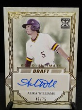 2020 Leaf Ultimate Draft Autograph ⚾ GOLD ⚾ 47/75 ALIKA WILLIAMS