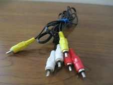 AV audio TV video connector cables red white yellow 4 foot