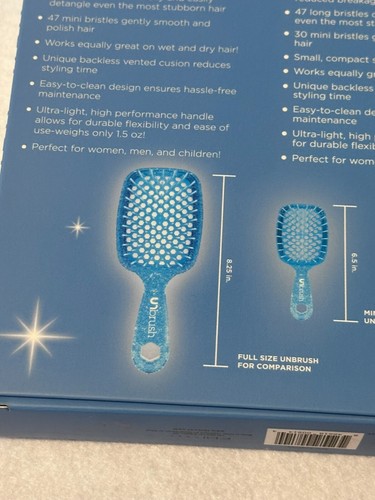 UNbrush Glitter Collection Blue Full Size & Travel Size Brushes NIP - 第 4/8 張圖片