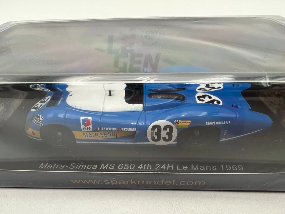 SPARK - 1/43 model - MATRA-SIMCA MS 650 NO.33 4TH 24H LE MANS 1969 - S3547 - Image 3 of 4