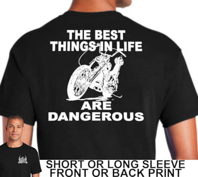 FAMOUS MOTORCYCLES Tシャツ ブラック L Biker Life The Best Things In Life Are Dangerous Classic