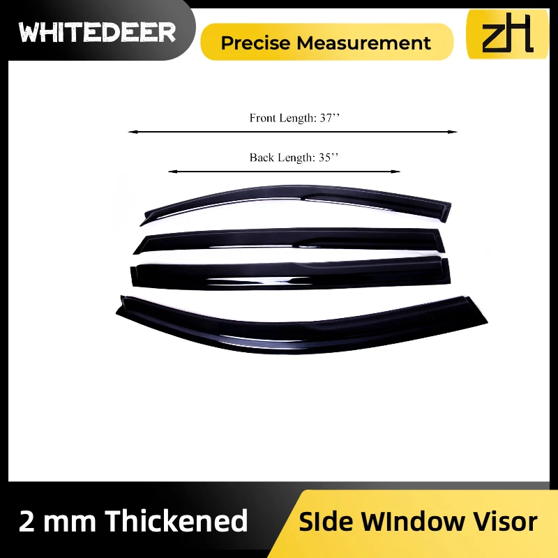 Compatível com Acura MDX 2014-2020 viseira de janela de ventilação lateral protetor defletor de chuva solar - Imagem 3 de 4