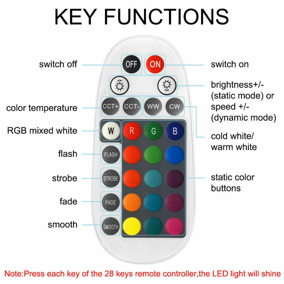 6xBluetooth APP RGBWWCW LED Einbauleuchte Decken Spot 5W mit Fernbedienung 230V - Bild 3 von 4