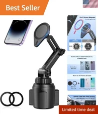 Super Strong Magnetic Phone Mount for Cup Holder - Compatible with iPhone 16/12