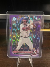 MAHKI BACKSTROM 2022 BOWMAN CHROME 1ST PURPLE RAYWAVE /250 Q0296