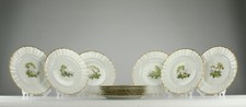 Bernardaud x Au Vase Etrusque Shop, "Verlaine" Dessert Plates (6), France 1900s