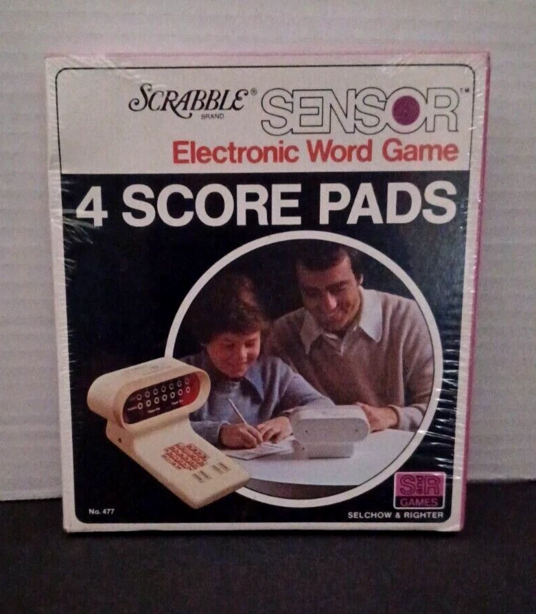 Vintage Rare SCRABBLE 4 Pack/score cards SENSOR Electronic Word Game New sealed - Image 2 of 4