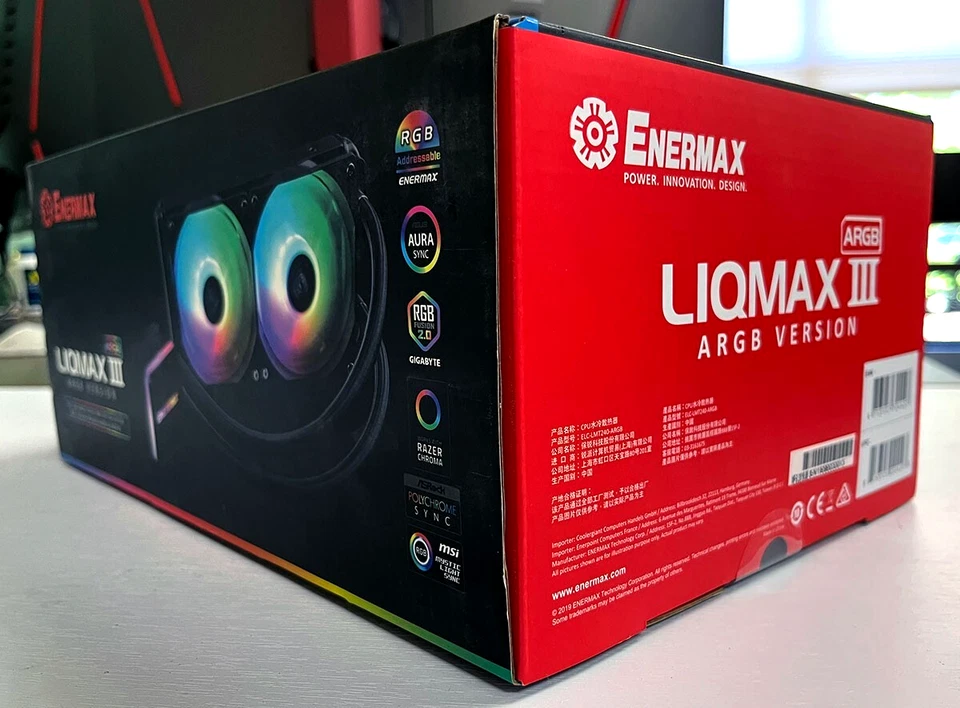 Enermax LiqMax III 240 ARGB AIO Liquid CPU Cooler - New - Image 3 of 4