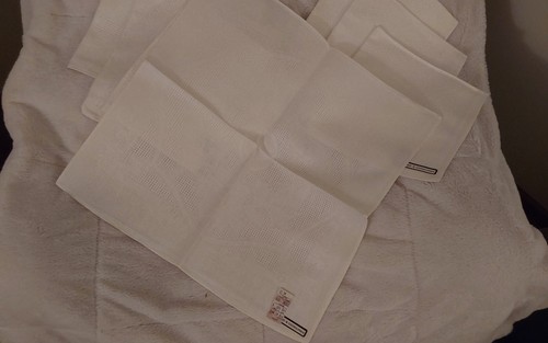 7 Cream Colored 17” Square Cloth Napkins w/Leaf Decorative NEW W/TAGS - Picture 4 of 5