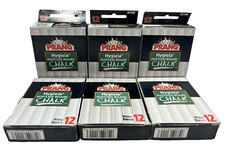 Lot of 6 Prang Hygieia Dustless White Chalk 12 Sticks Ea Box 31144 Teachers NIB