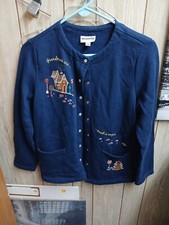 Breckenridge Vintage Grandmas Are Sweet As Sugar Embroidered Cardigan MediumPET