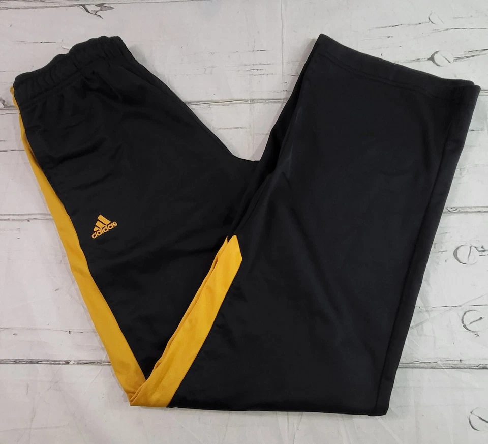 Pantalones deportivos Adidas MU Missouri Tigers negros/dorados juveniles talla XL (18) USADOS EN EXCELENTE ESTADO Foto 2 de 4