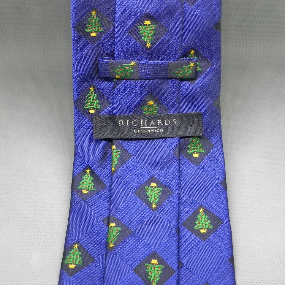 Gravata masculina Richards Christmas Design 100% seda feita na Itália - Imagem 2 de 2