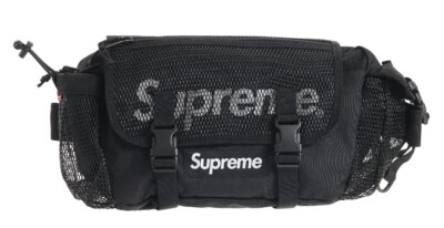 Authentic Brand New Supreme Cordura Black Mesh Waist Bag Spring