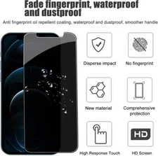 For iPhone 13 14 Pro Max Anti-Spy Privacy Tempered Glass Screen Camera Protector