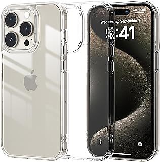 GANSBOL Crystal Case for iPhone 15 Pro Case [Military-Grade Protection][Not Yell