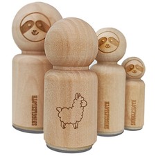 Chibi Little Llama Rubber Stamp for Stamping Crafting Planners